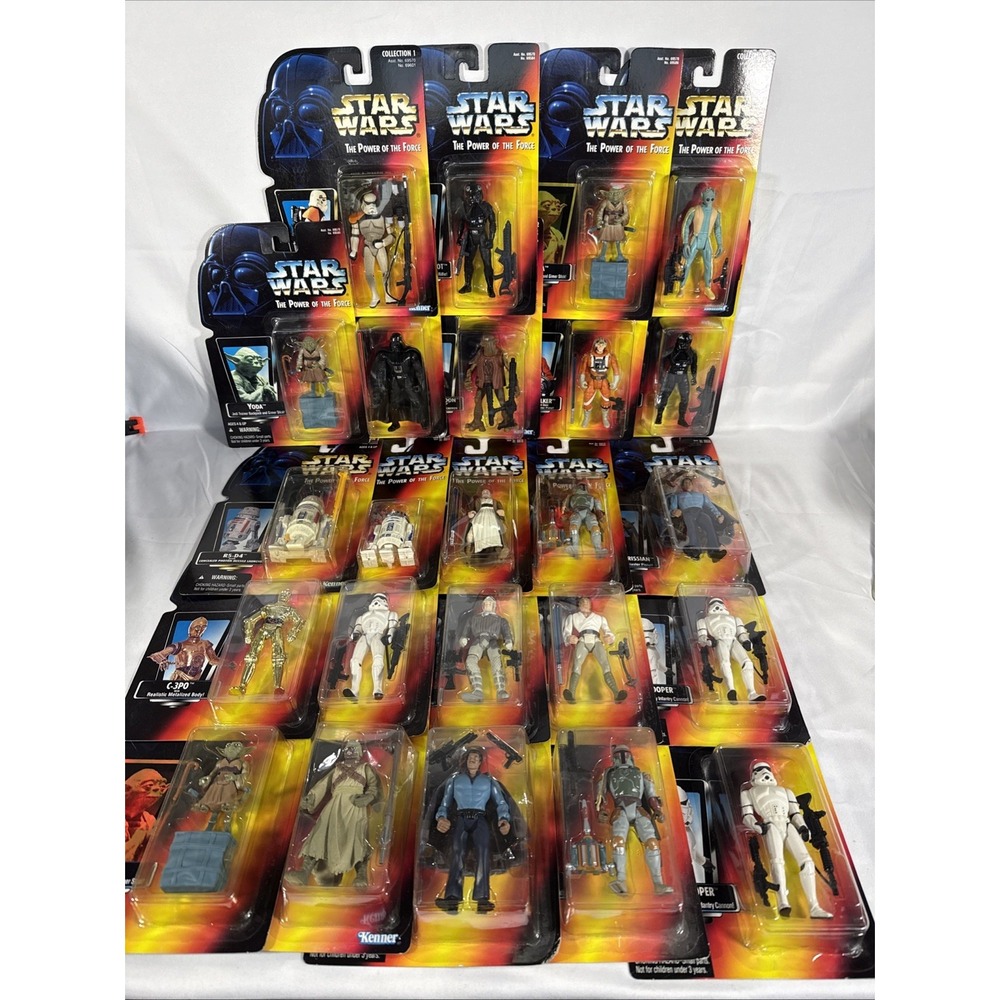 Star Wars The Power of the Force Kenner Action Figure Lot of 20 NIB 1995-1998